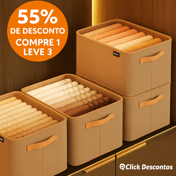 KIT 3 Peças Organizador de Roupas Dobrável