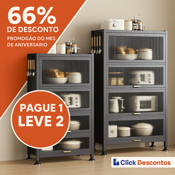 Armário FlexHome de Aço Multifuncional [PAGUE 1 LEVE 2]