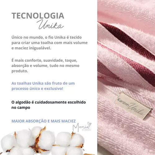 KIT 10 Peças Toalha Banho Gigante Fio Penteado Lumina